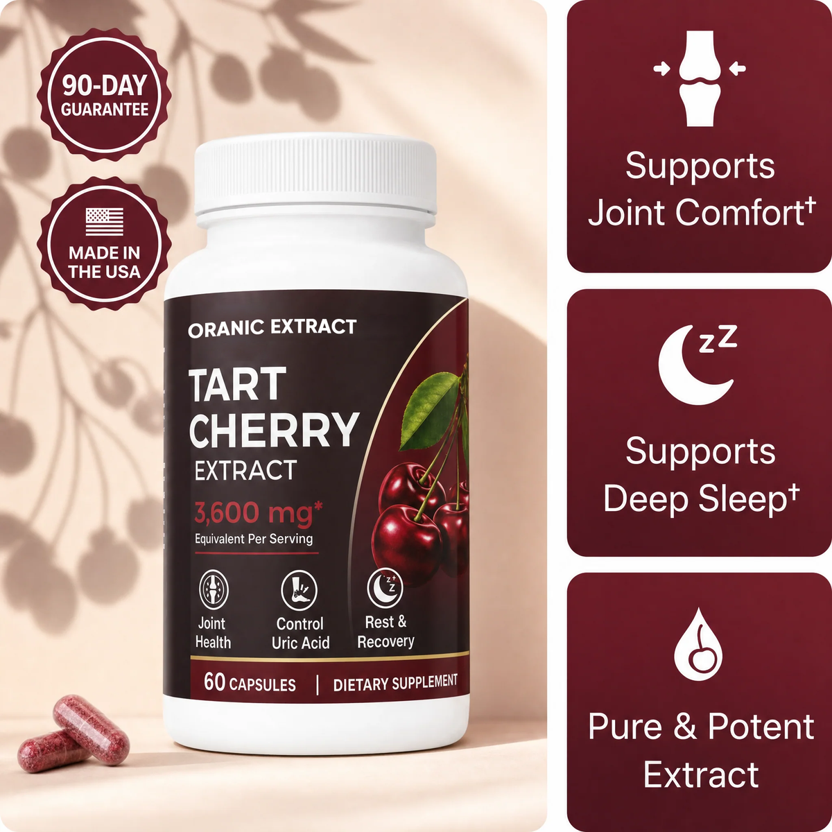 Oranic Extract Cold-Pressed Tart Cherry Extract